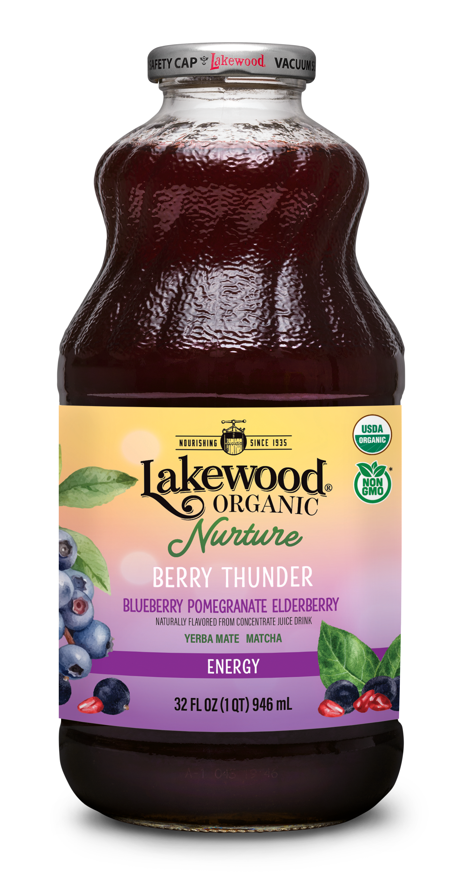 Lakewood Nurture Berry Thunder | Organic Berry Juice with Matcha