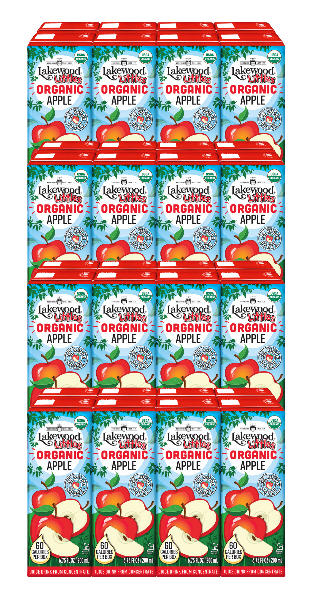 Lakewood Littles Organic Apple Juice Boxes | 4 x 8-Packs