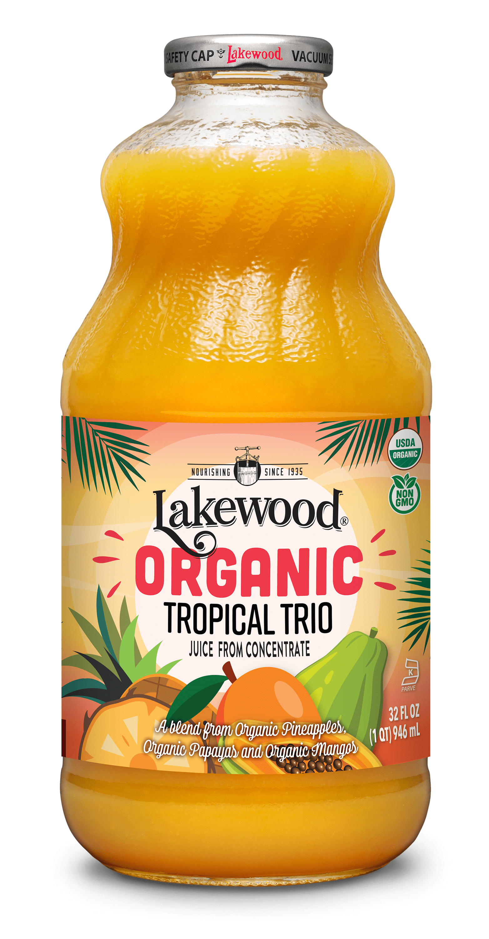 Lakewood Organic Tropical Trio Juice 32oz