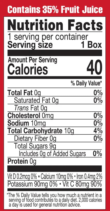 Lakewood Littles Organic Cherry Fusion Juice Boxes | 4 x 8-Packs