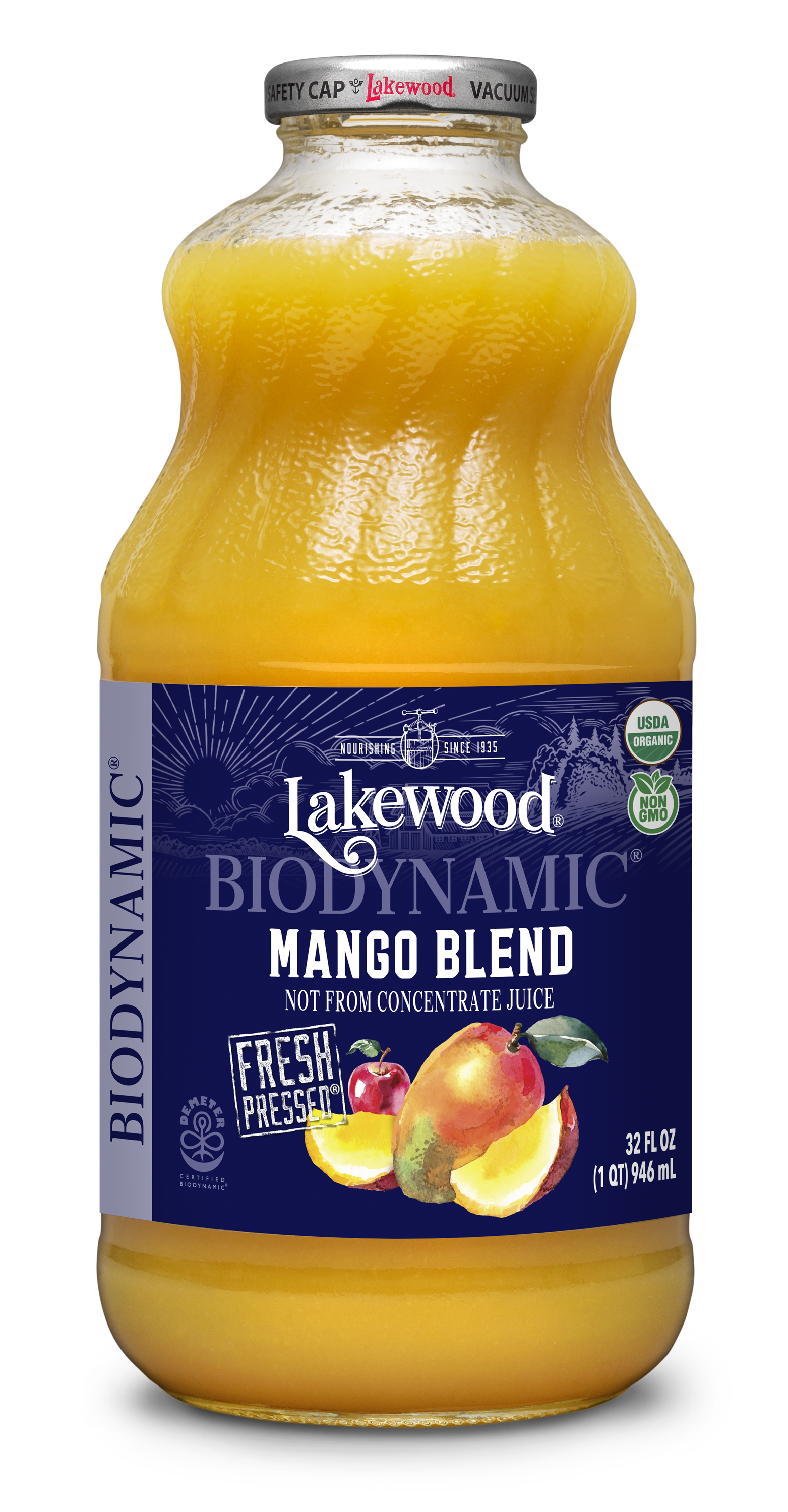 WELLMADE MANGO JUICE GLASS BOTTLE 1LITER