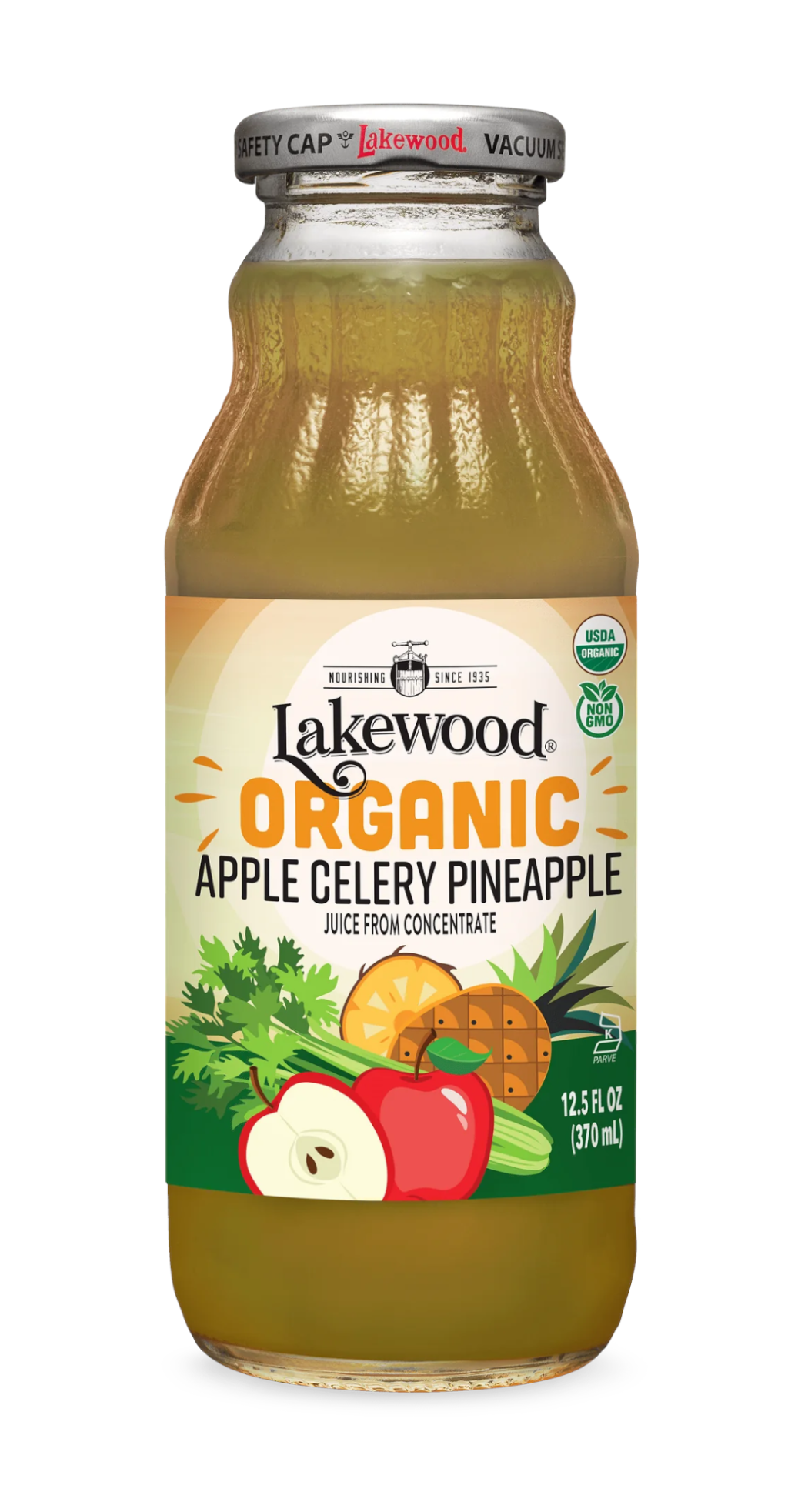 Lakewood Organic Apple Celery Pineapple Juice | 12.5oz