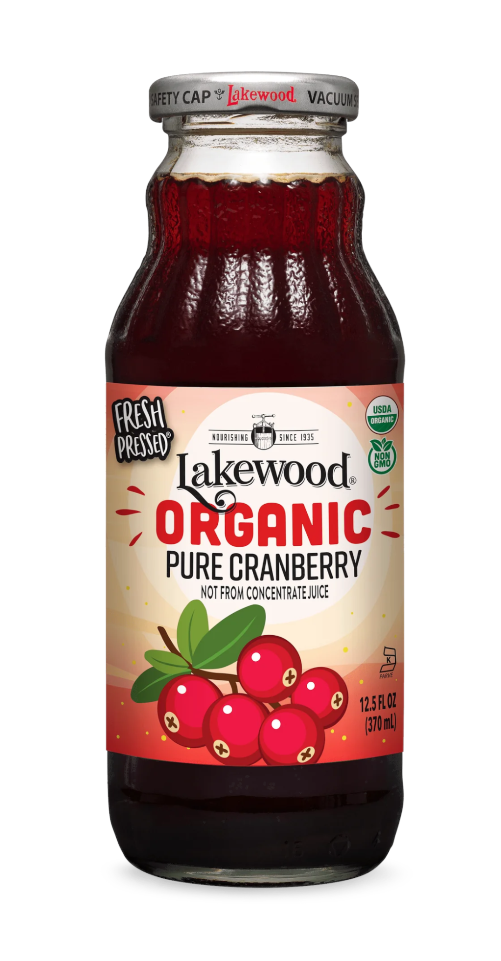 Lakewood Organic Cranberry Juice | 12.5oz | 12-Pack