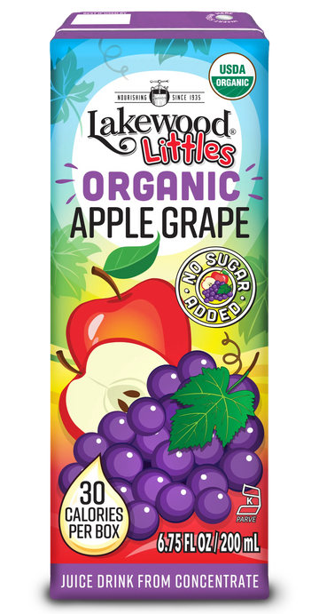 Lakewood Littles Organic Apple Grape Juice Boxes