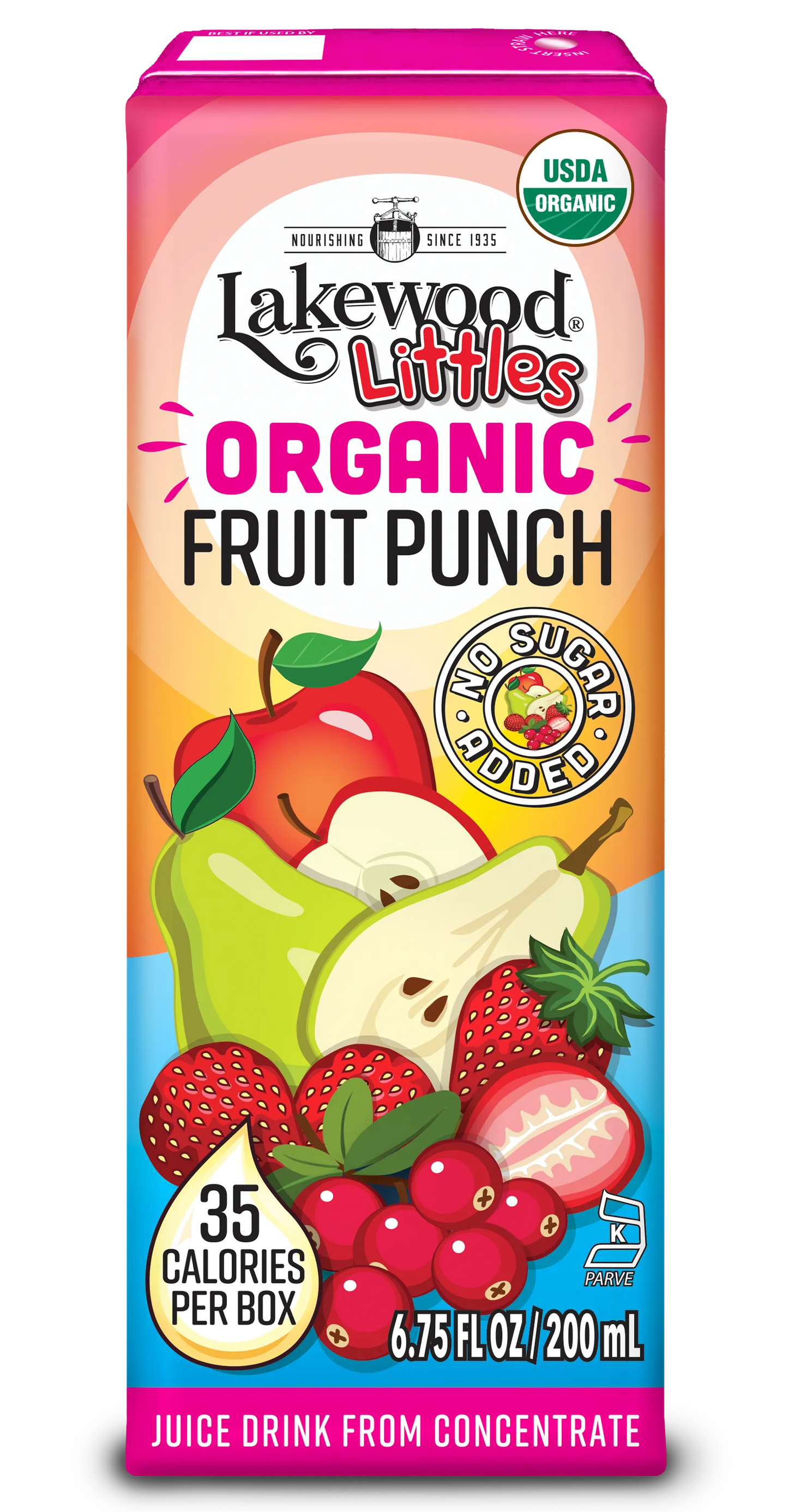 Lakewood Littles Organic Fruit Punch Juice Boxes | 4 x 8-Packs