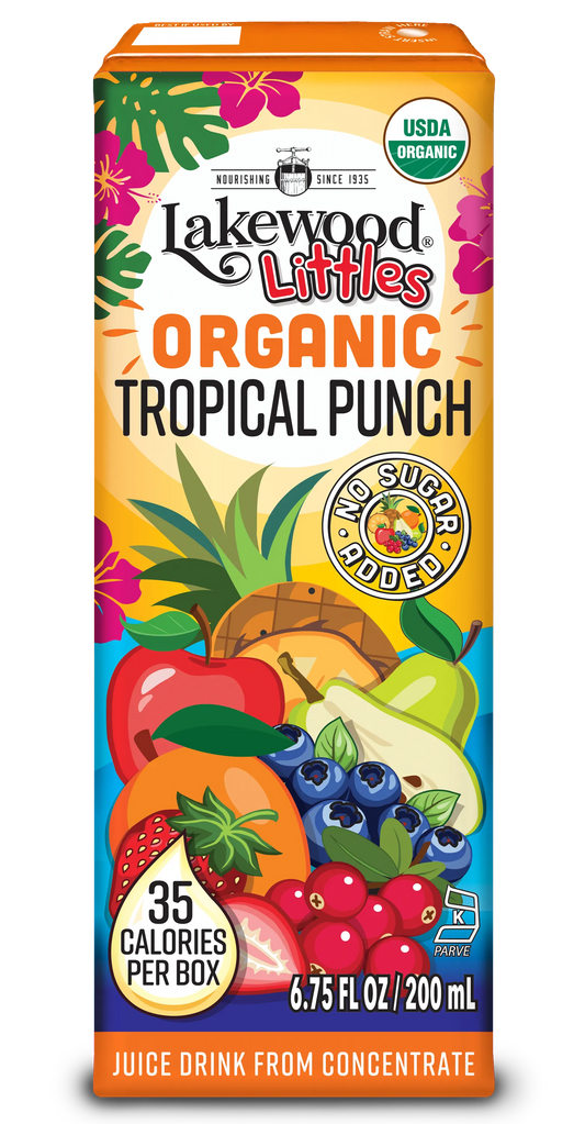 Lakewood Littles Organic Tropical Punch Juice Boxes | 4 x 8-Packs
