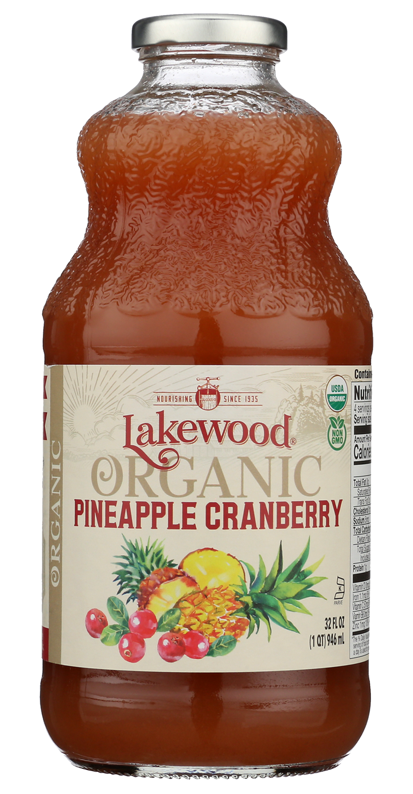 Lakewood Organic Pineapple Cranberry Juice | 32oz