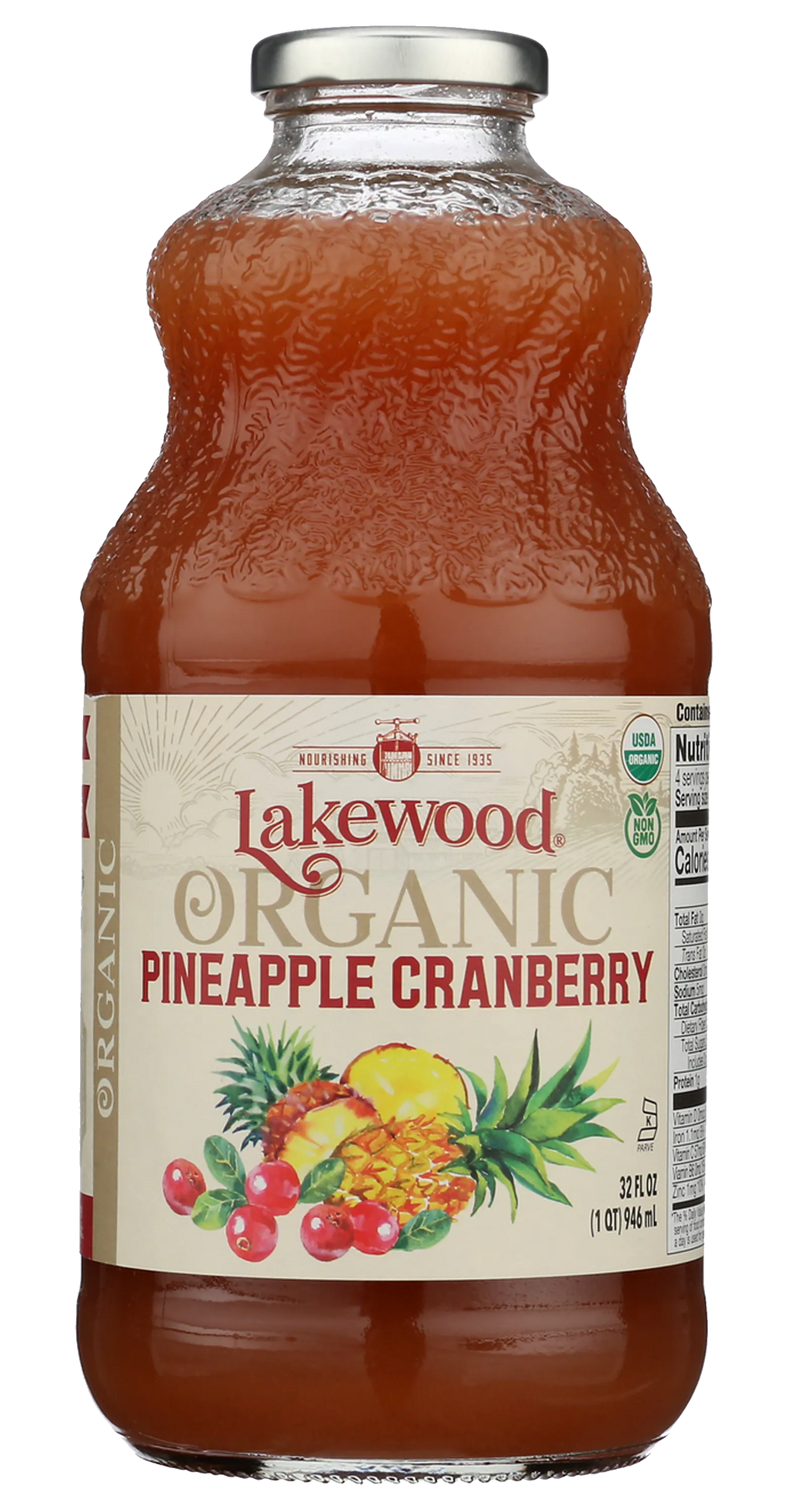 Lakewood Organic Pineapple Cranberry Juice | 32oz | 2-Pack or 6-Pack Lakewood Organic Pineapple Cranberry Juice | 32oz | 2-Pack or 6-Pack