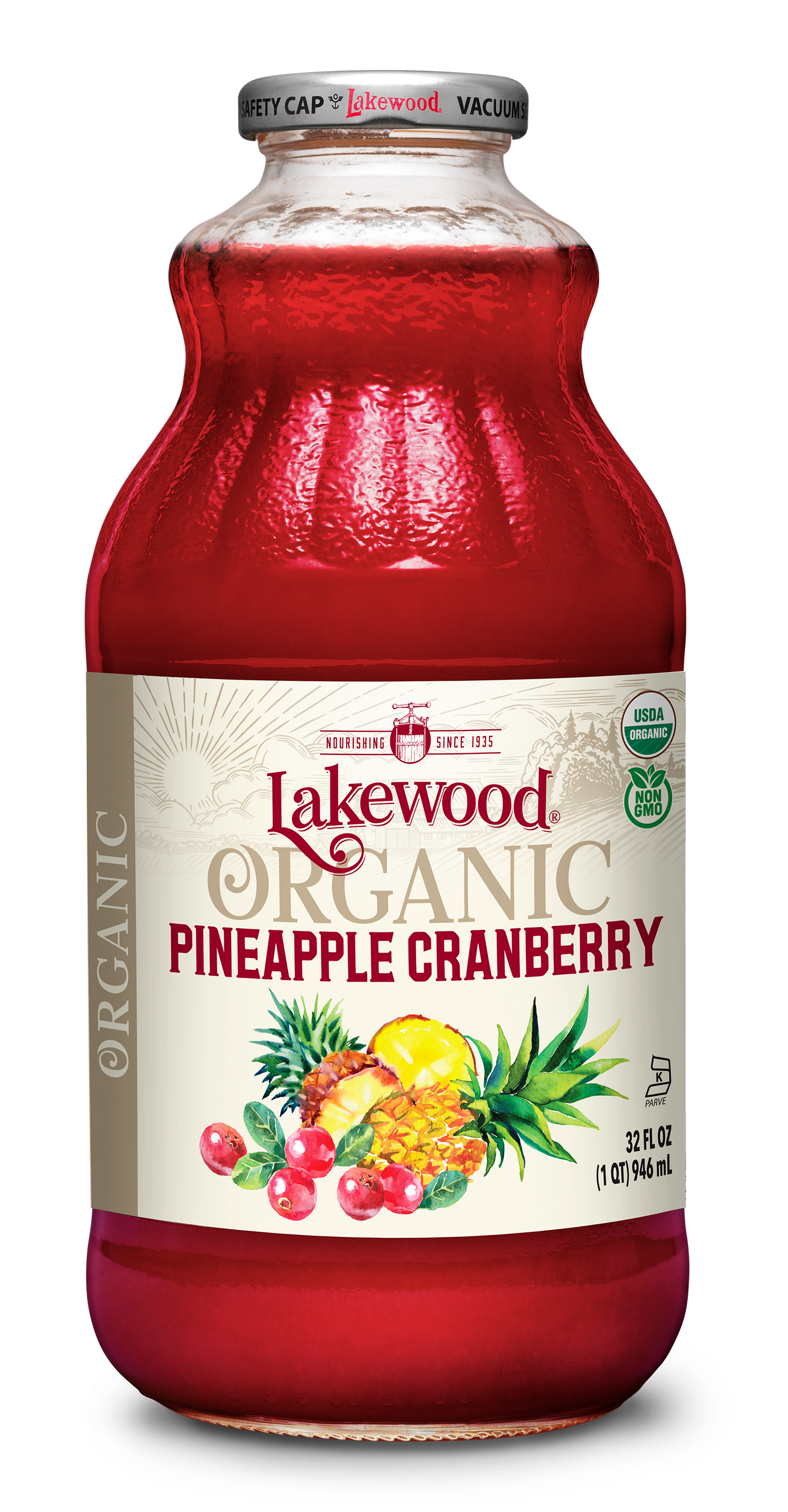 Organic Pineapple Cranberry (32 oz, 2-pack or 6-pack)