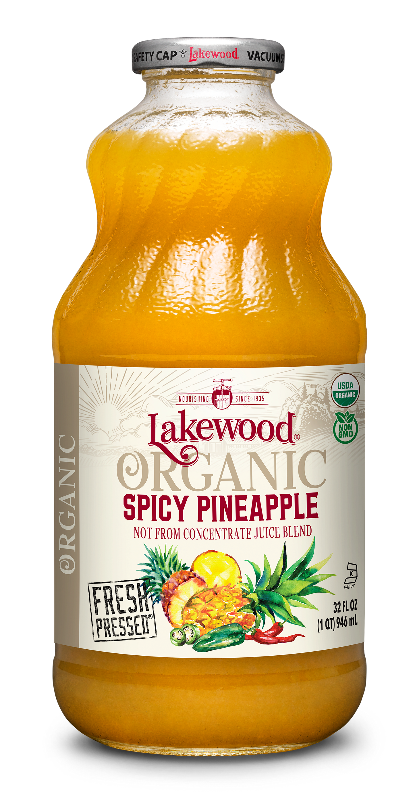 Organic Spicy Pineapple (32 oz, 2-pack or 6-pack)