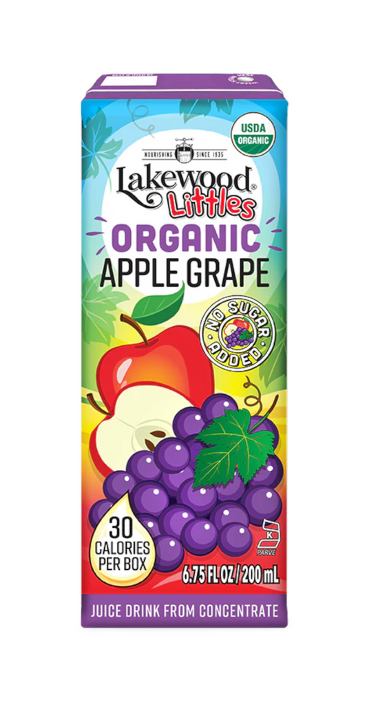 Lakewood Littles Organic Apple Grape Juice Boxes