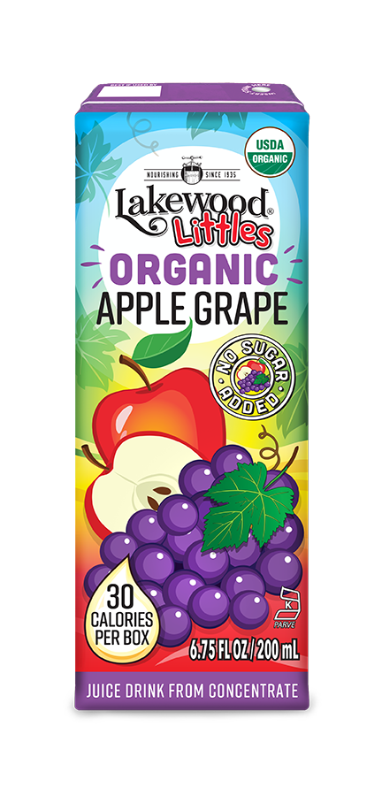 Lakewood Littles Organic Apple Grape Juice Boxes
