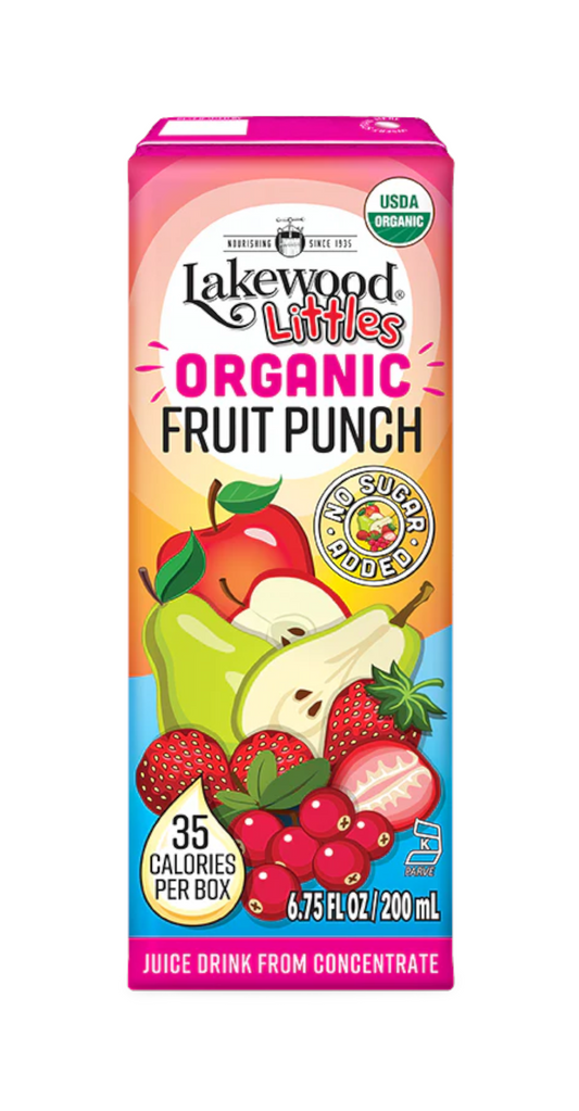 Lakewood Littles Organic Fruit Punch Juice Boxes