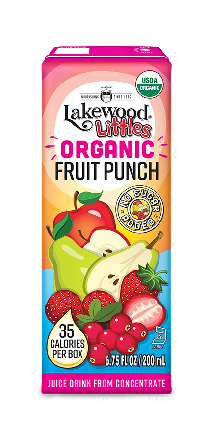 Lakewood Littles Organic Fruit Punch Juice Boxes