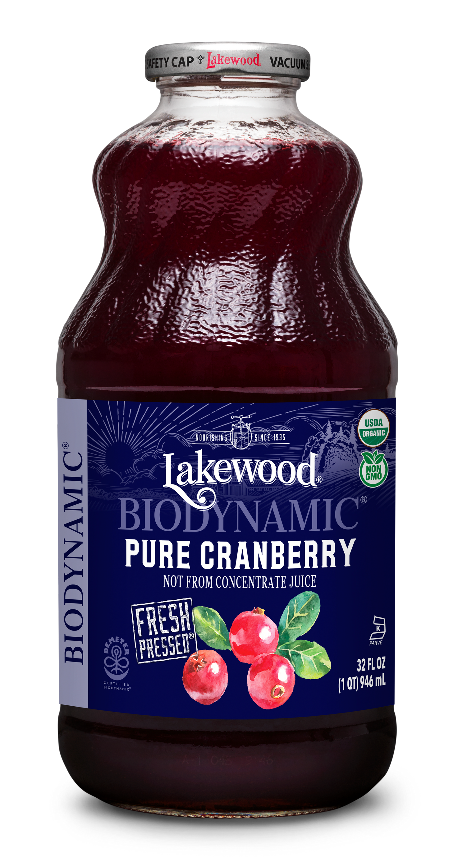 Biodynamic® Organic Pure Cranberry (32 oz, 6 pack)