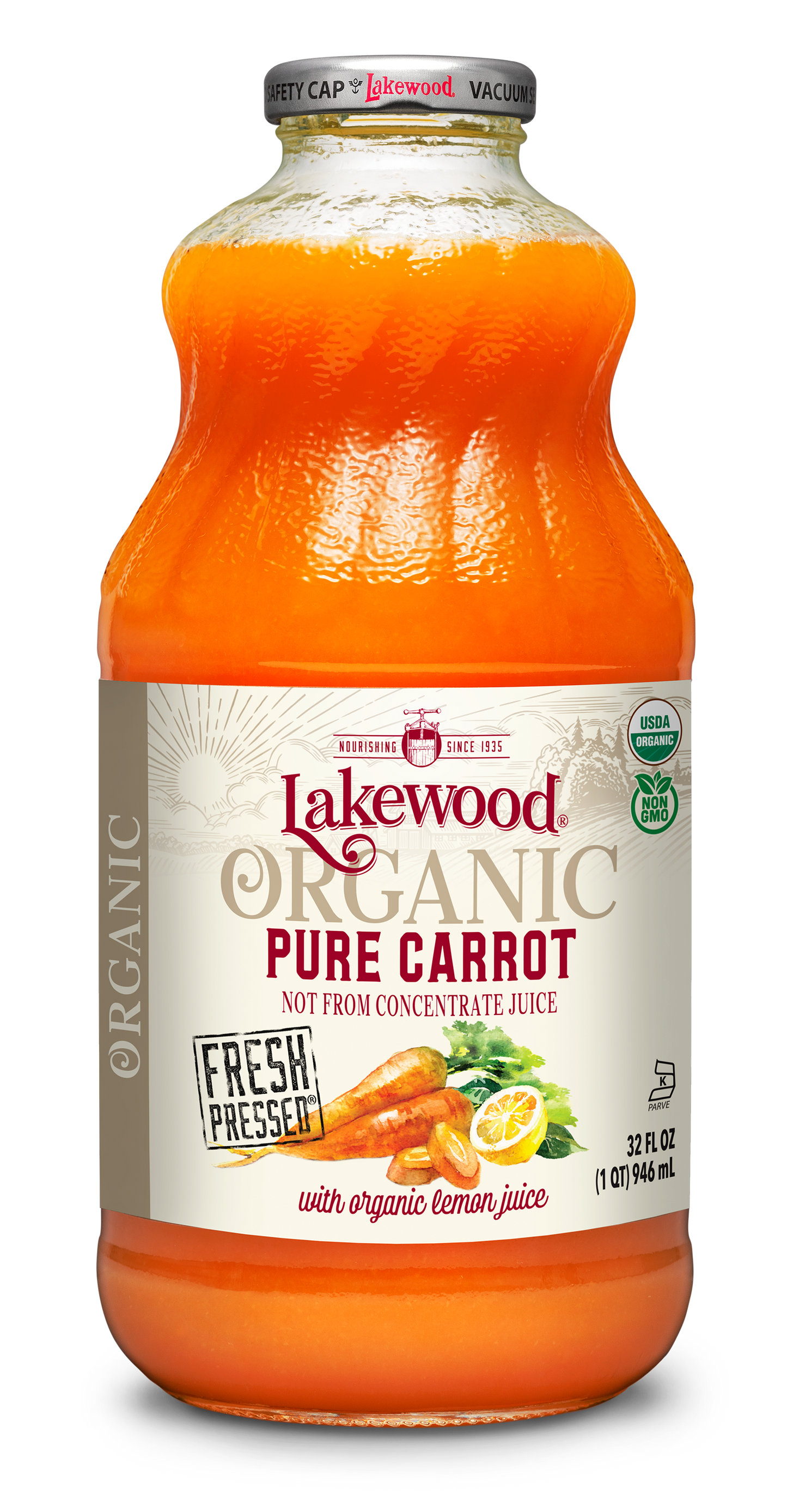Organic PURE Carrot (32 oz, 2-pack or 6-pack)