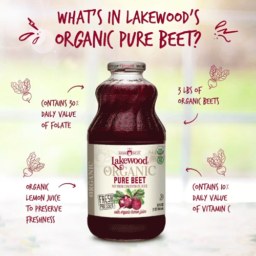 Organic PURE Beet 32 oz 2 pack or 6 pack